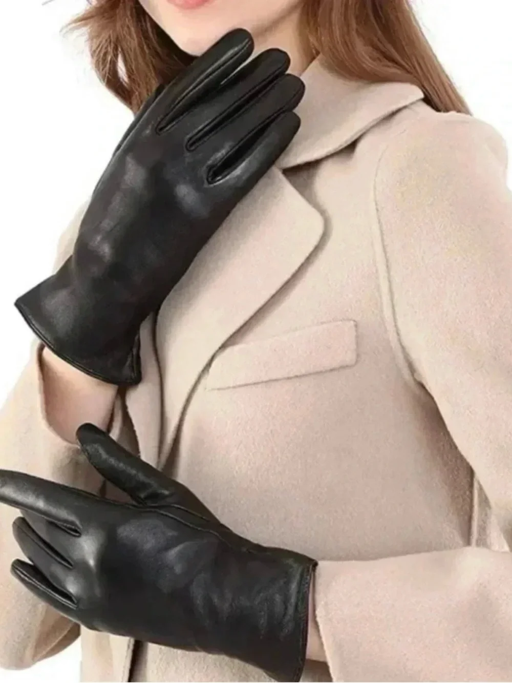 Women’s Black Leather Gloves Thinsulate Size 7.5 Excellent Condition